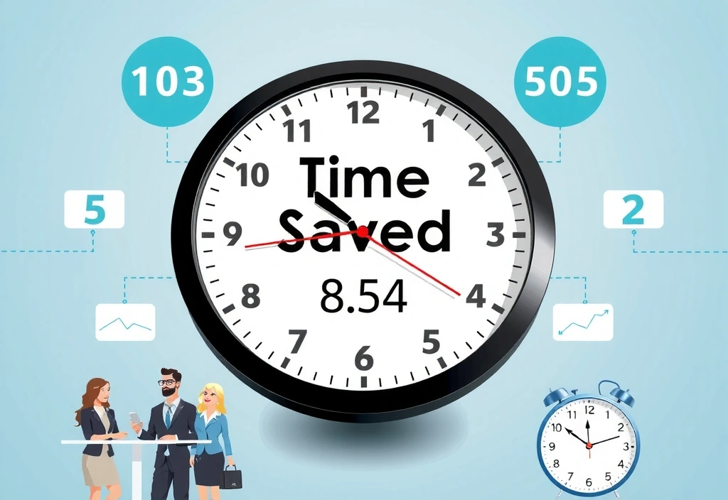 Digital clock showing significant time savings