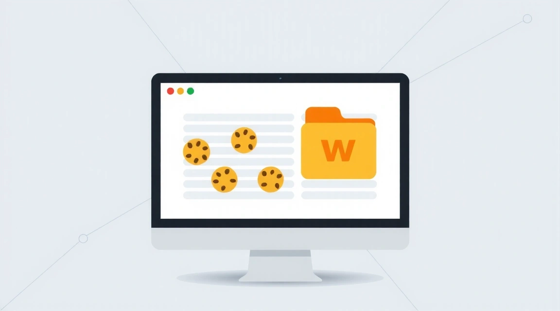 Illustration of a browser storing cookie data