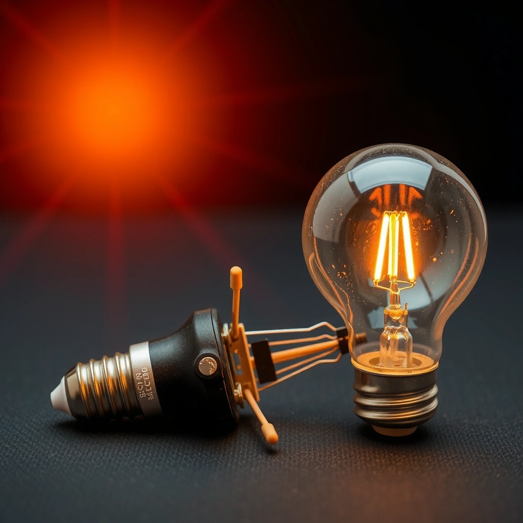 Lightbulb with circuits icon representing innovation